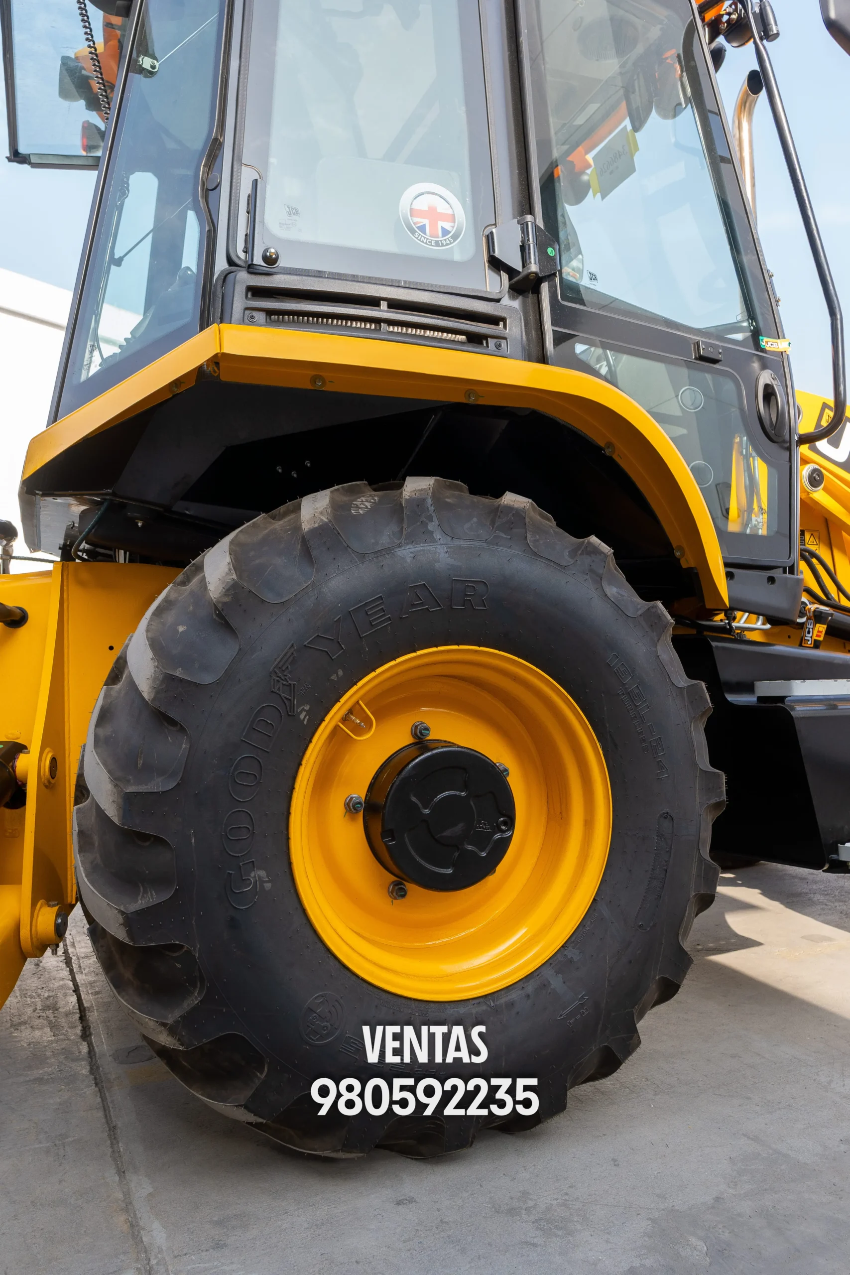 Vista frontal con accesorios