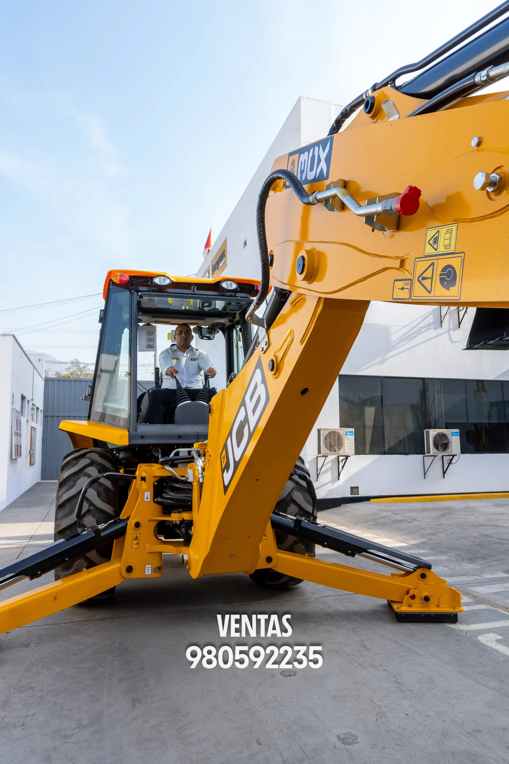 Brazo excavador en acción